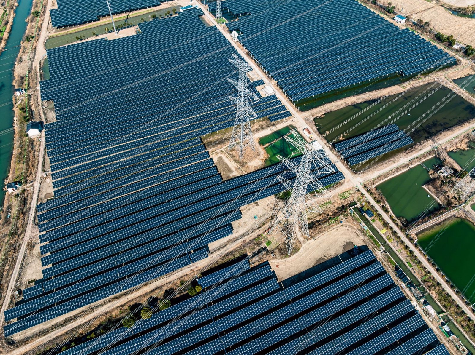Utility-scale solar plant and transmission infrastructure
