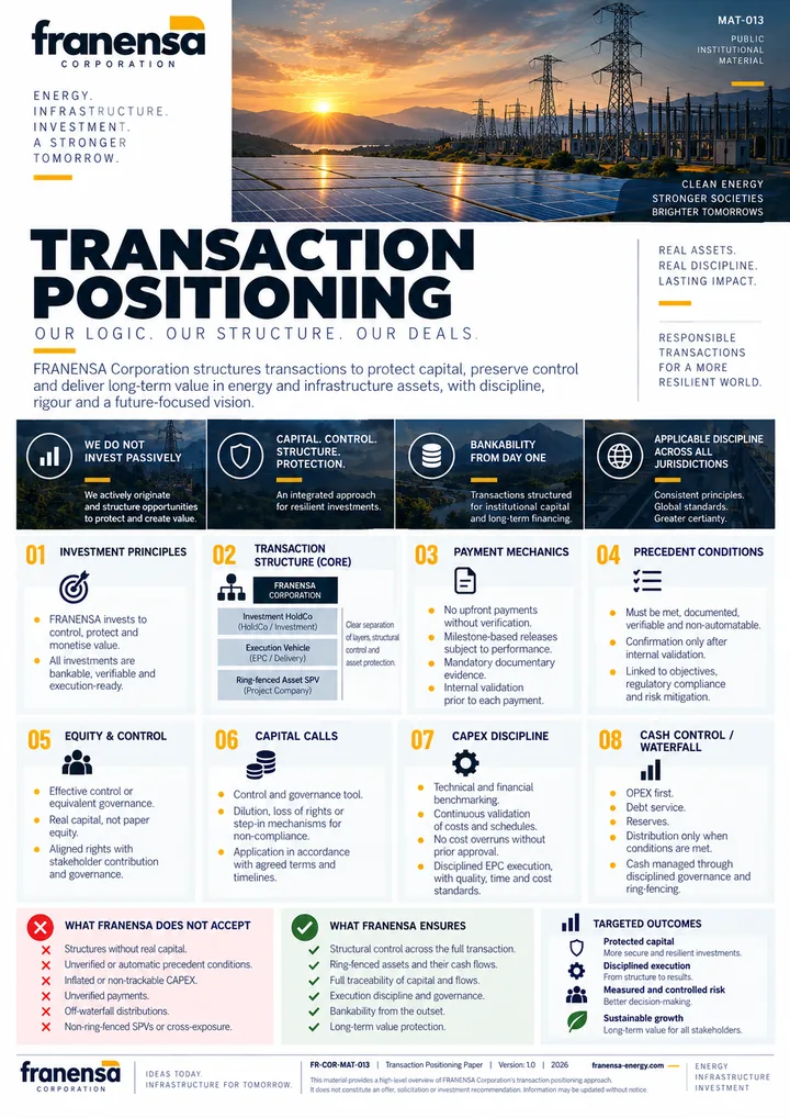 FR-COR-MAT-013 — Transaction Positioning Paper